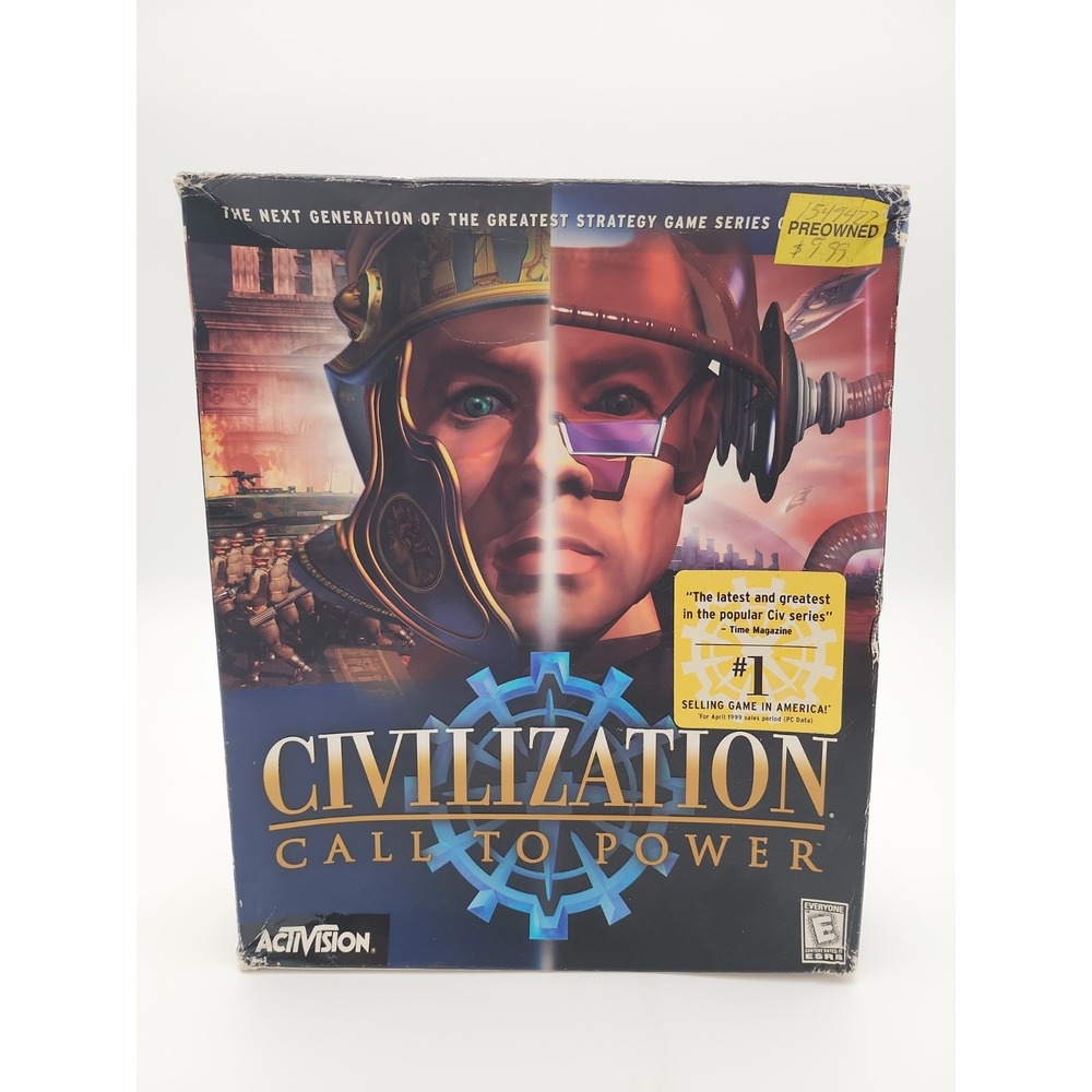 Activision Civilization Call To Power PC Game 1999 Big Box CD-ROM CIB Strategy